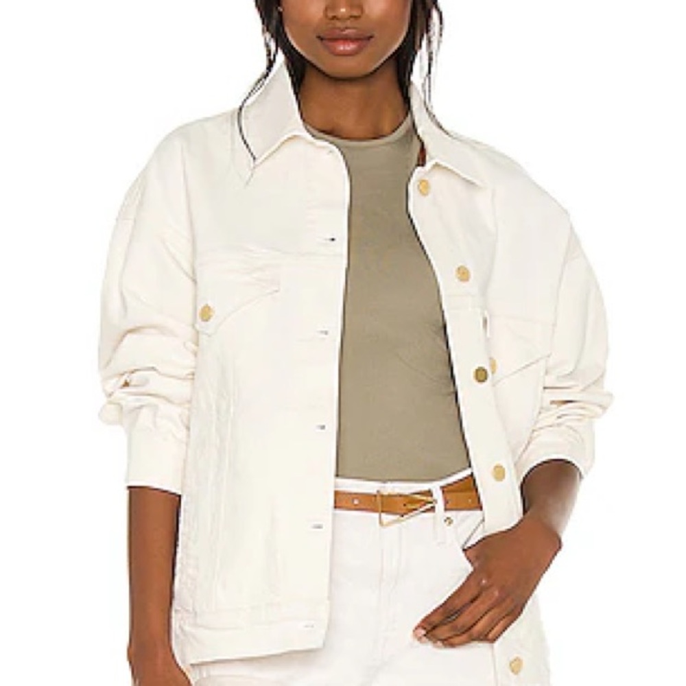 FRAME Le Oversized denim jacket in au natural